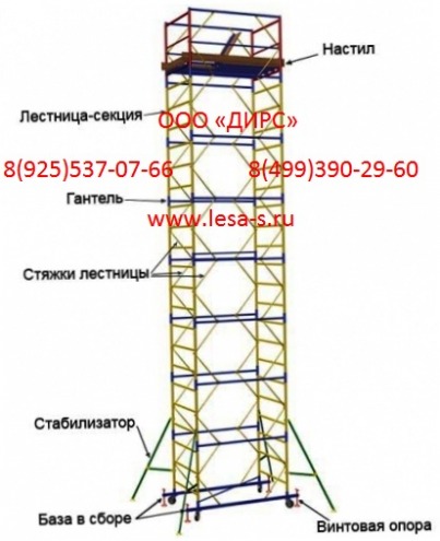 Универсальная вышка тура и строительные леса рамные